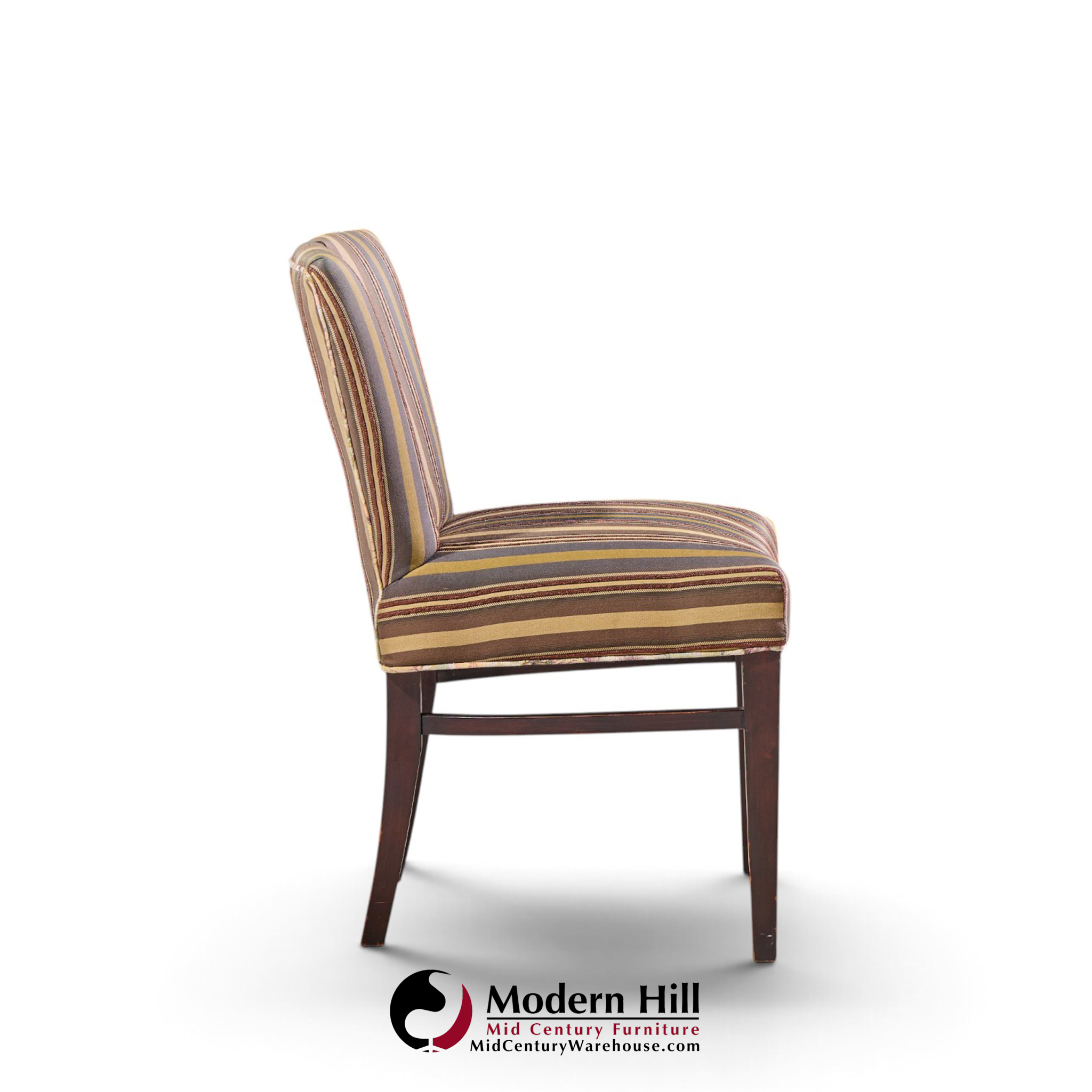 paul frankl corset mid century mahogany dining chairs - set of 6
