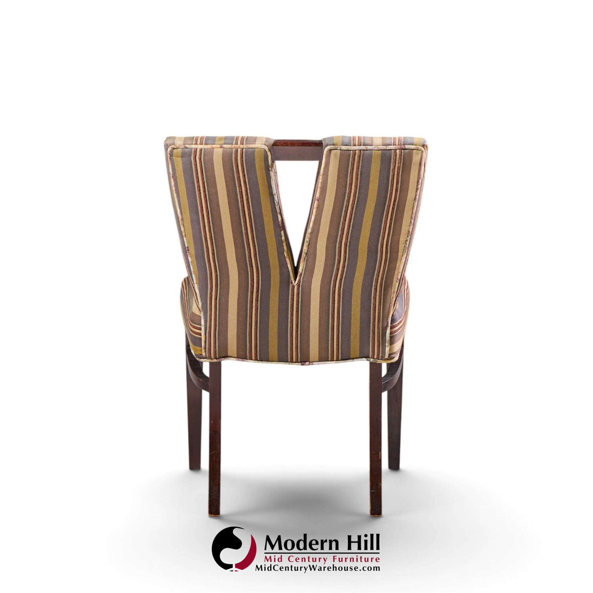 paul frankl corset mid century mahogany dining chairs - set of 6