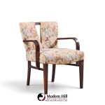 paul frankl corset mid century mahogany dining chairs - set of 6