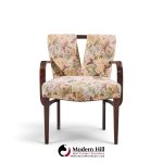 paul frankl corset mid century mahogany dining chairs - set of 6