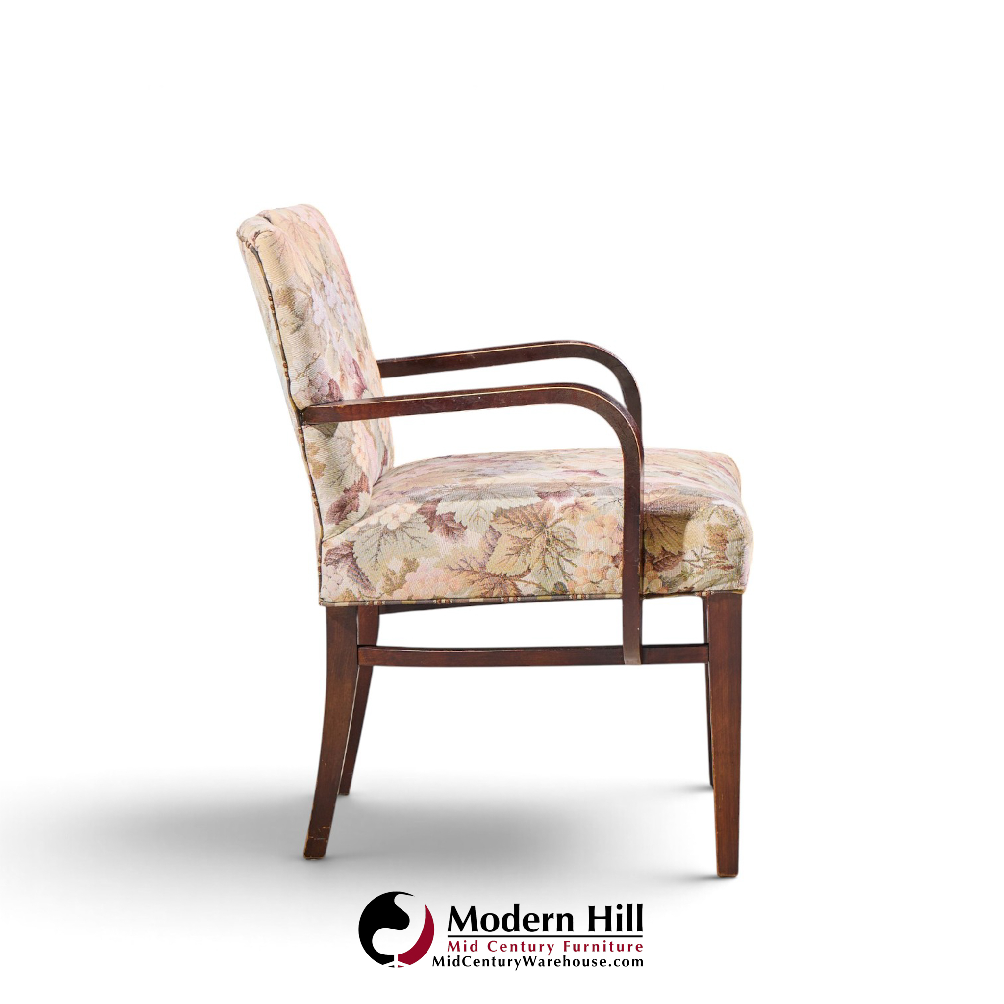 paul frankl corset mid century mahogany dining chairs - set of 6