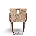paul frankl corset mid century mahogany dining chairs - set of 6
