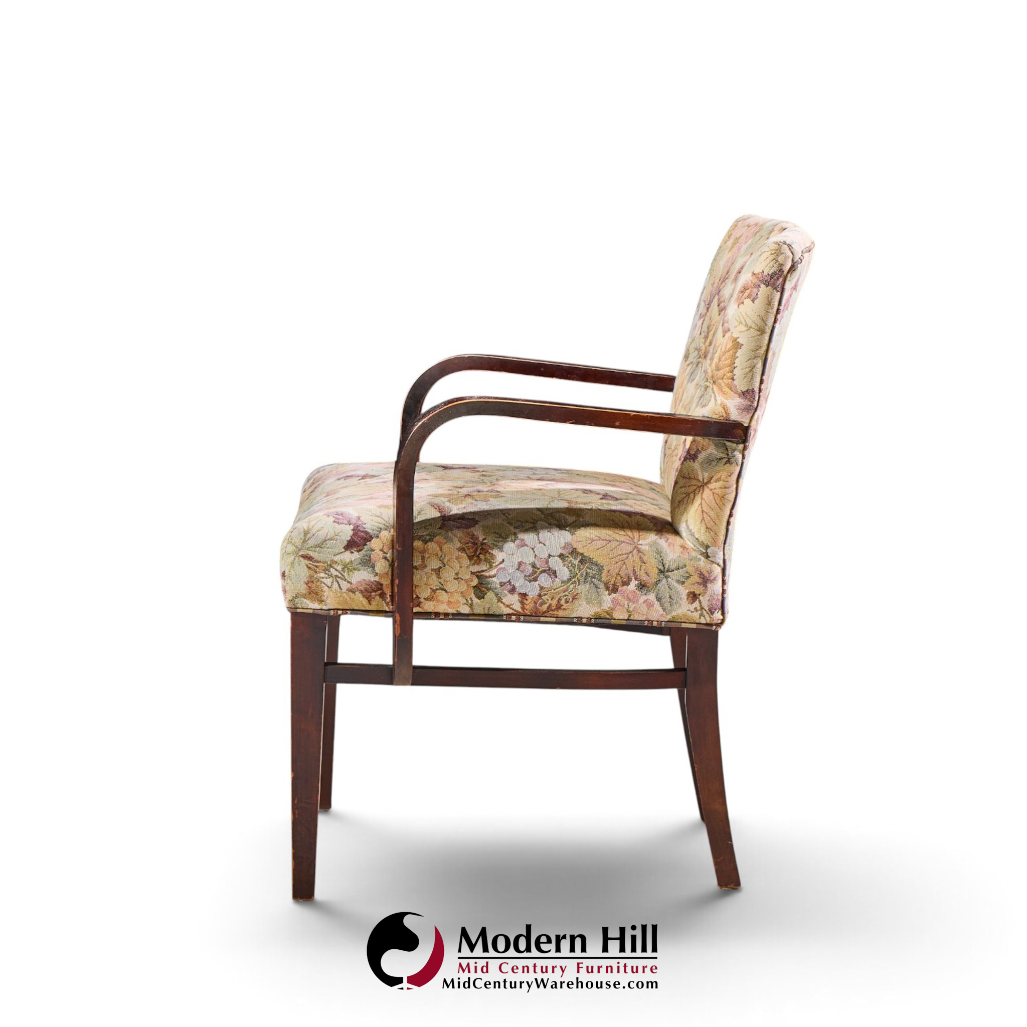 paul frankl corset mid century mahogany dining chairs - set of 6