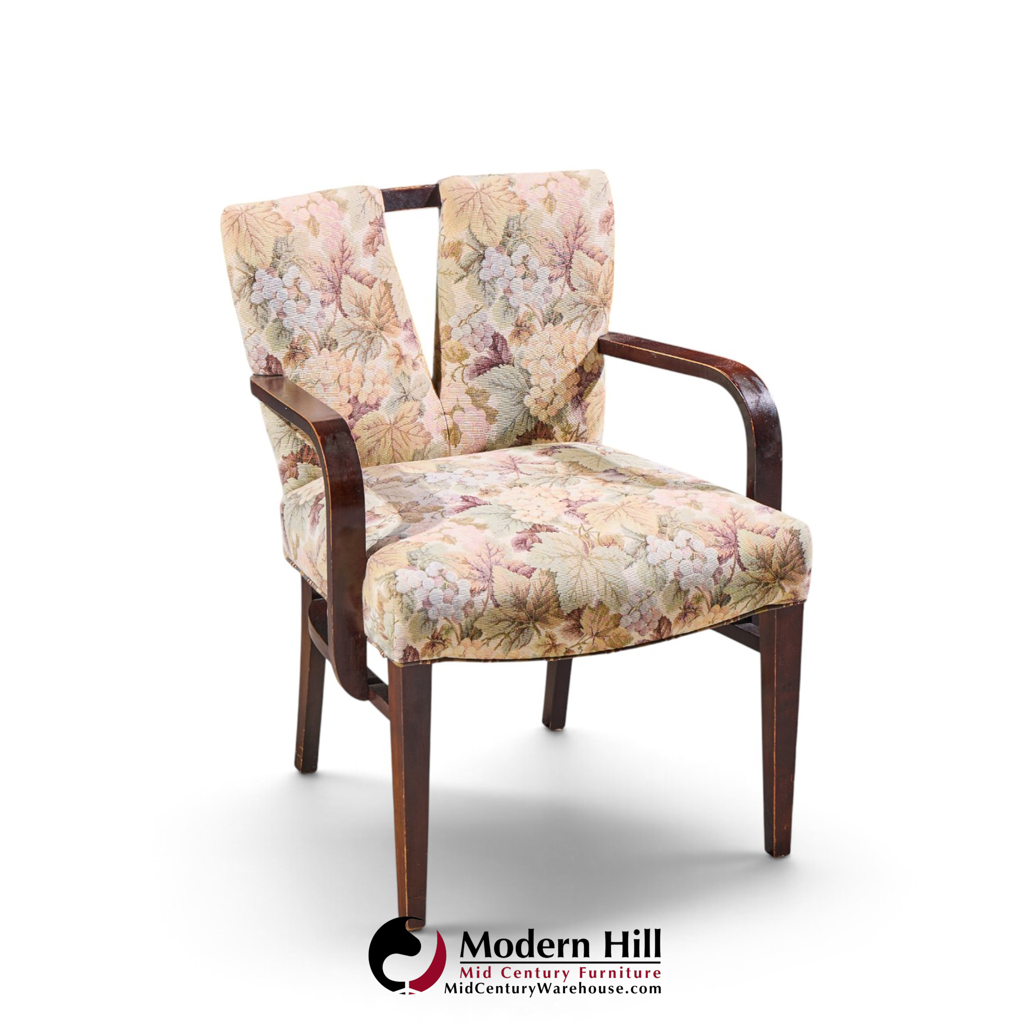 paul frankl corset mid century mahogany dining chairs - set of 6