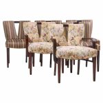 paul frankl corset mid century mahogany dining chairs - set of 6