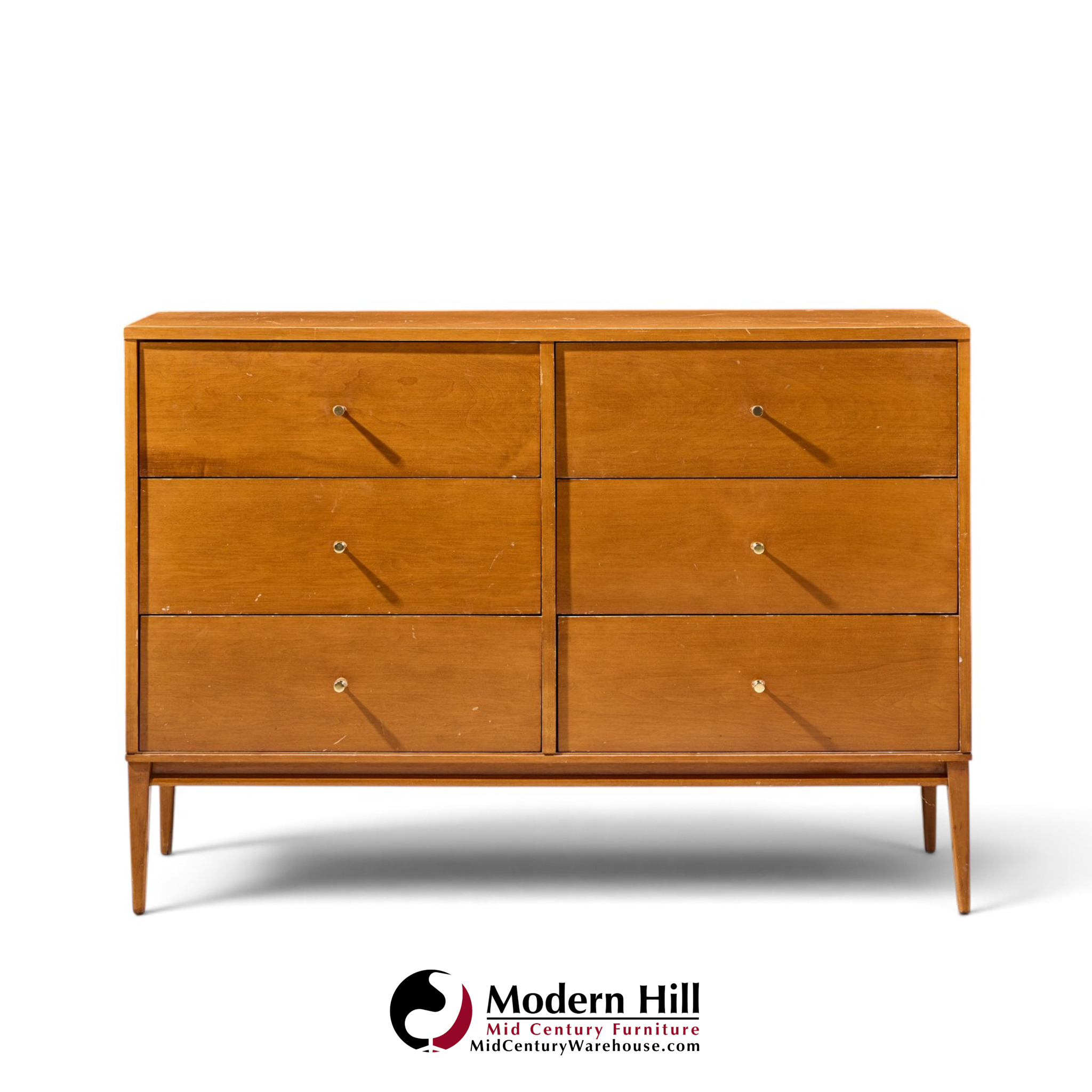 paul mccobb for planner group mid century 6 drawer lowboy dresser