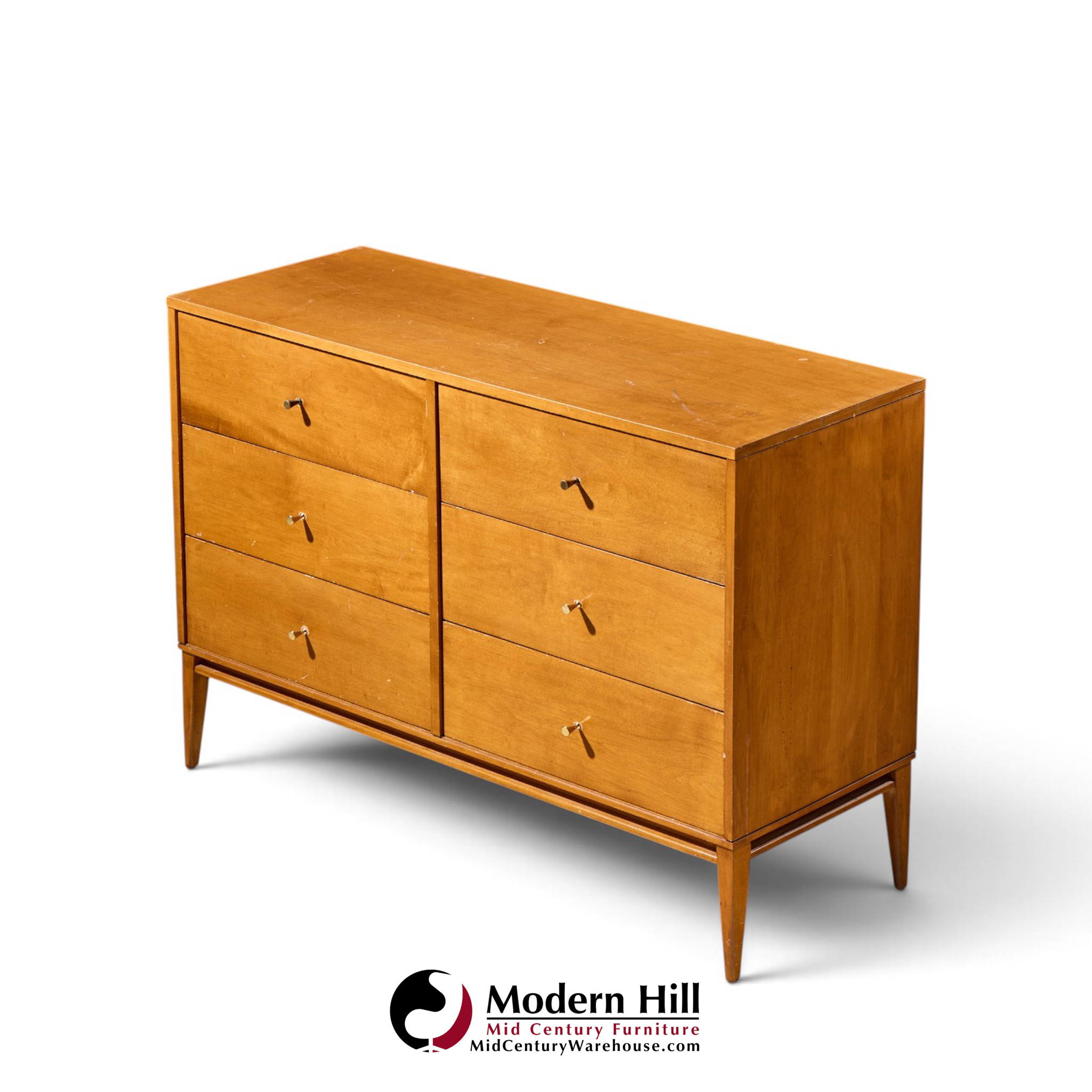 paul mccobb for planner group mid century 6 drawer lowboy dresser