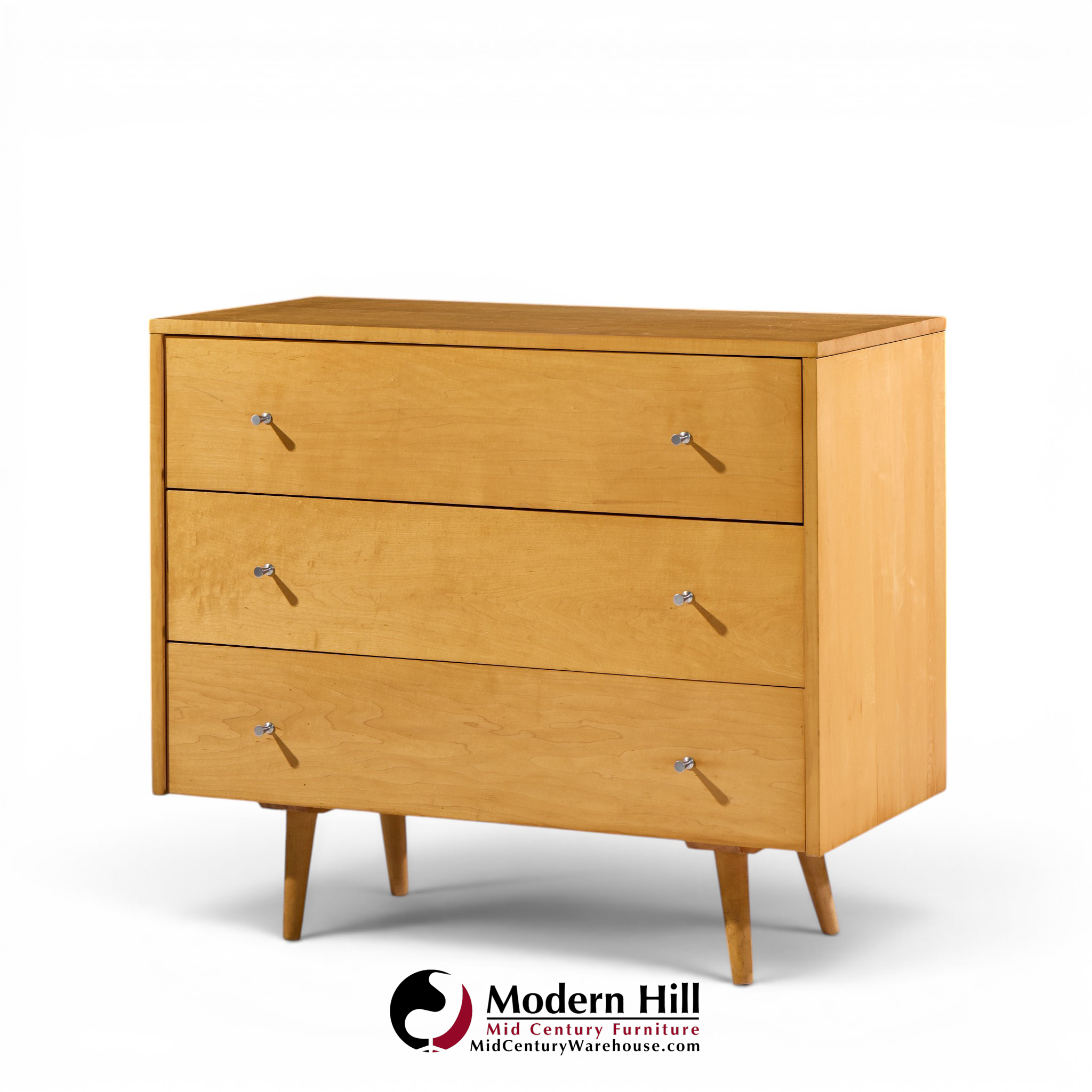 paul mccobb for planner group mid century maple 3-drawer dresser
