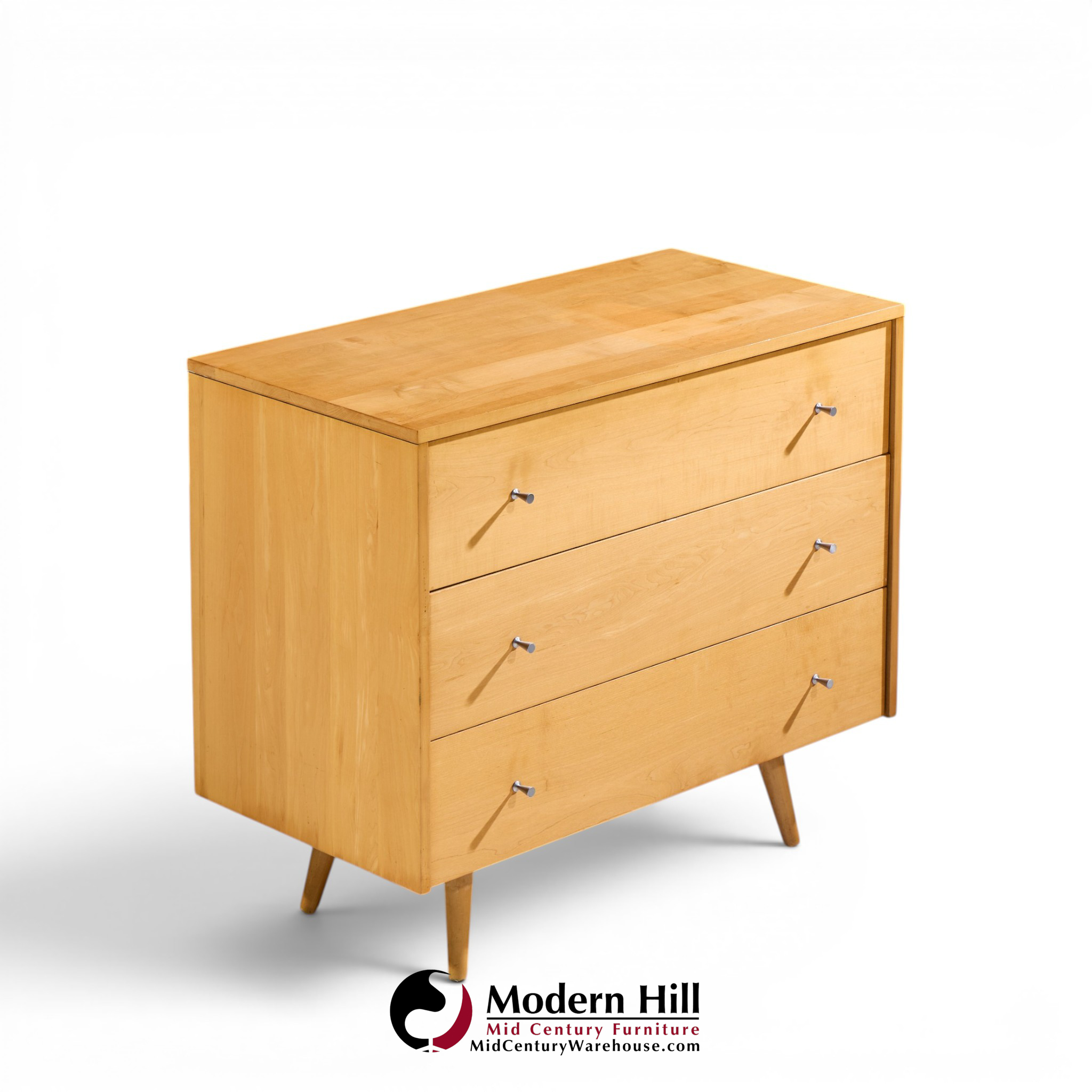 paul mccobb for planner group mid century maple 3-drawer dresser