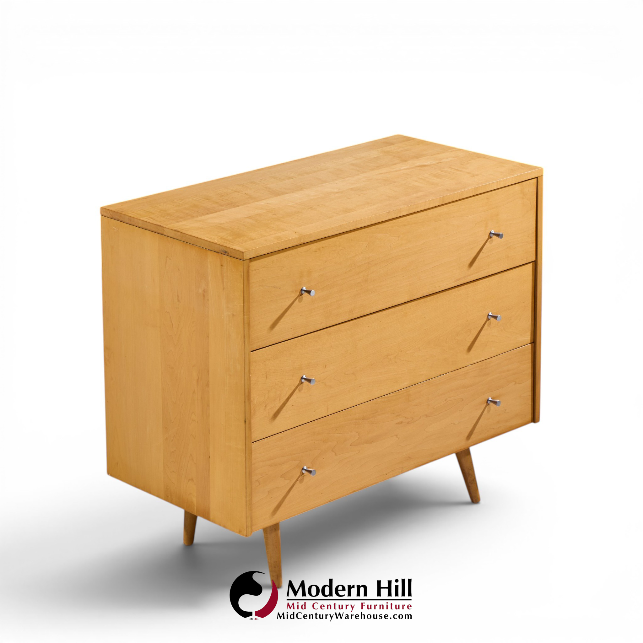 paul mccobb for planner group mid century maple 3-drawer dresser