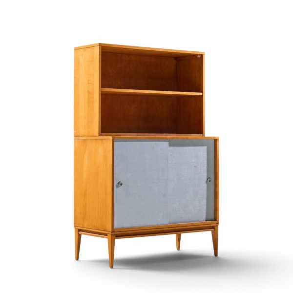 paul mccobb for planner group mid century sliding door credenza with hutch