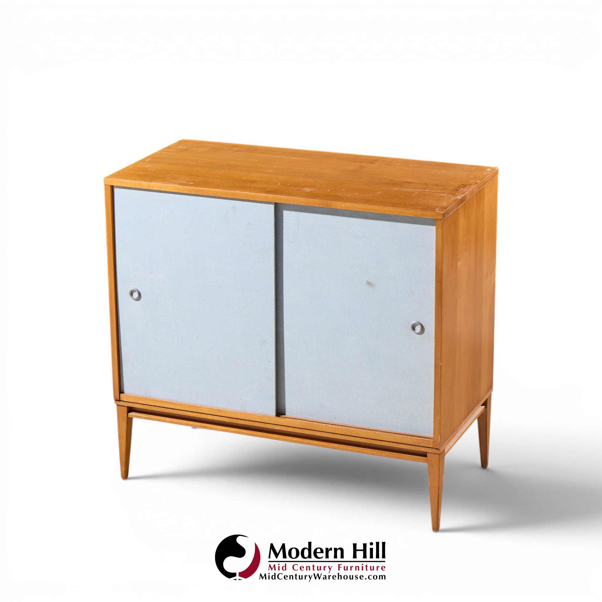paul mccobb for planner group mid century sliding door credenza with hutch