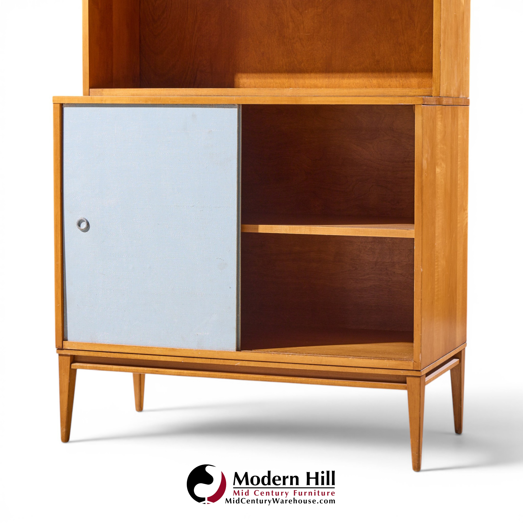 paul mccobb for planner group mid century sliding door credenza with hutch
