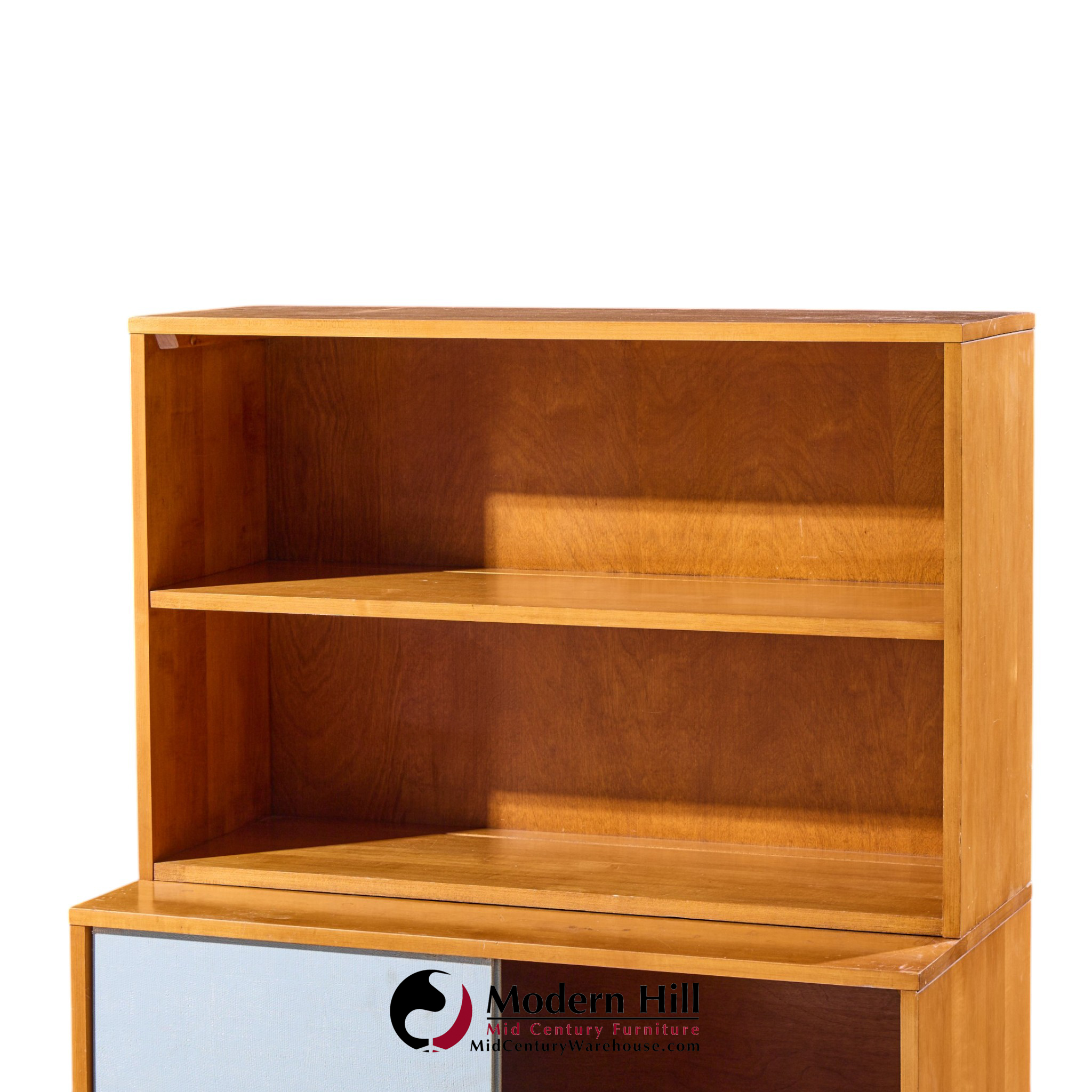 paul mccobb for planner group mid century sliding door credenza with hutch