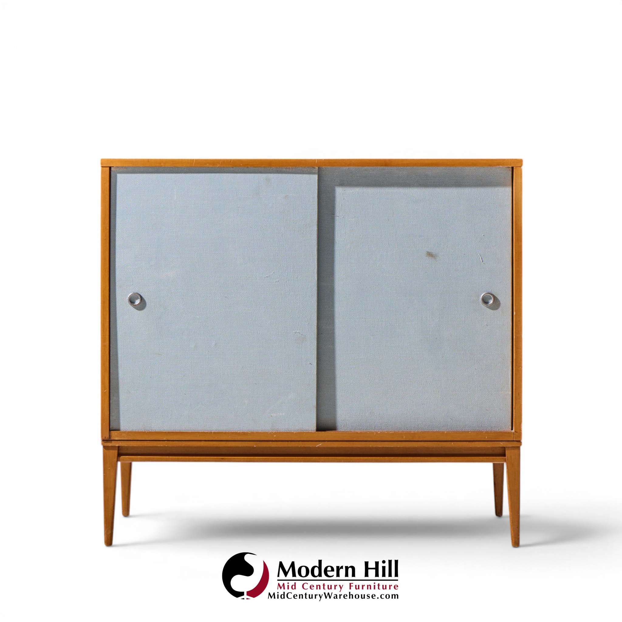 paul mccobb for planner group mid century sliding door credenza with hutch