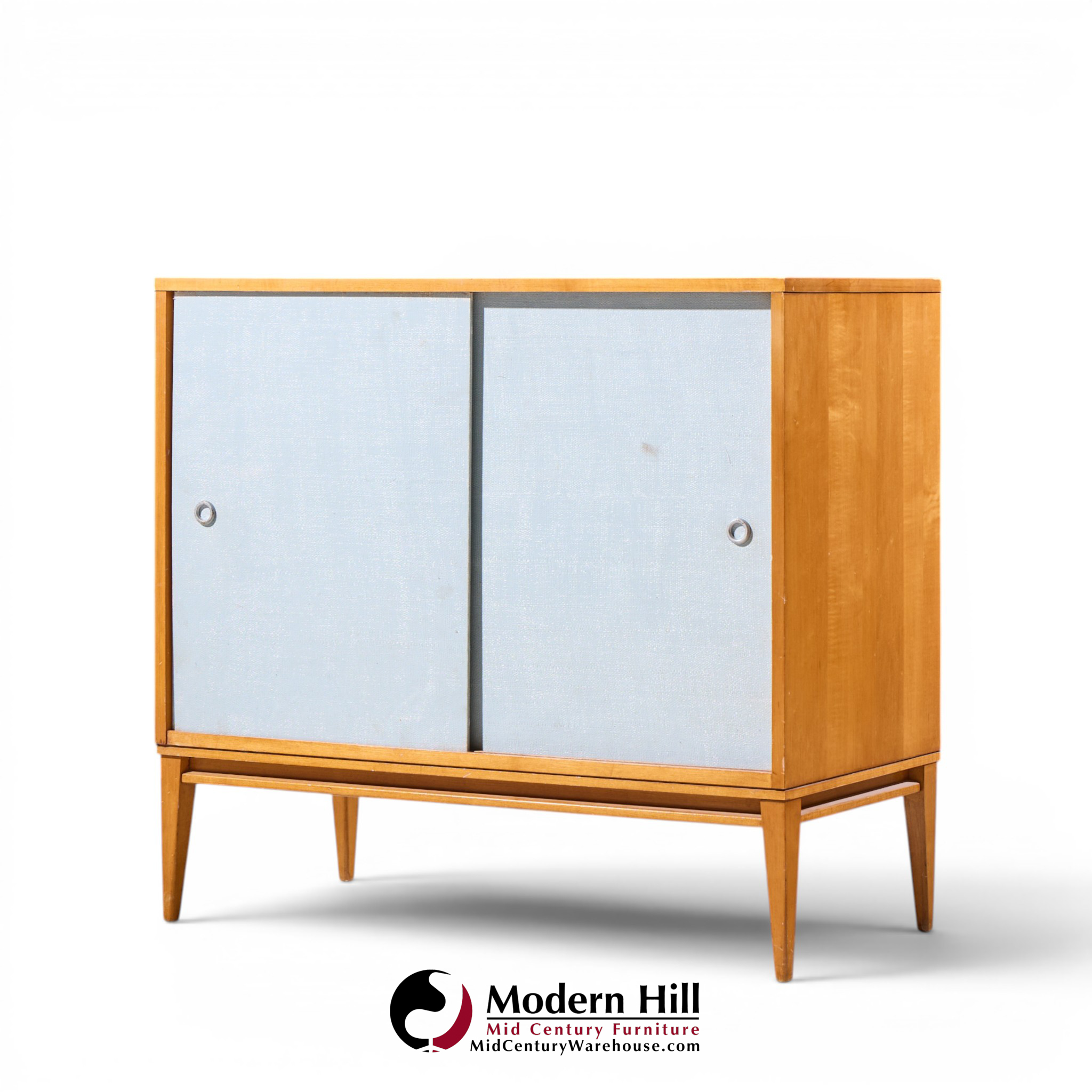paul mccobb for planner group mid century sliding door credenza with hutch
