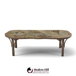 philip & kelvin laverne chan model 140 mid century bronze coffee table