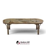philip & kelvin laverne chan model 140 mid century bronze coffee table