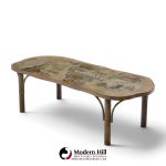 philip & kelvin laverne chan model 140 mid century bronze coffee table