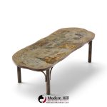 philip & kelvin laverne chan model 140 mid century bronze coffee table