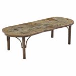 philip & kelvin laverne chan model 140 mid century bronze coffee table
