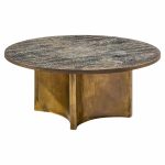 philip and kelvin laverne eternal forest mid century acid etched bronze coffee table