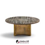 philip and kelvin laverne eternal forest mid century acid etched bronze coffee table