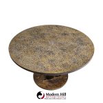philip and kelvin laverne etruscan spiral mid century acid etched bronze dining table
