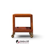 poul hundevad for vamdrup mid century danish teak expanding bar cart