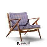poul jensen for selig mid century walnut z lounge chairs - pair