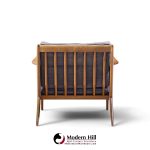 poul jensen for selig mid century walnut z lounge chairs - pair