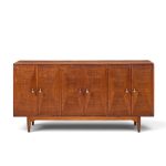 ramseur harlequin mid century walnut credenza