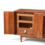 ramseur harlequin mid century walnut credenza