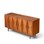 ramseur harlequin mid century walnut credenza