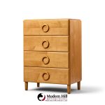 russel wright for conant ball mid century maple highboy dresser