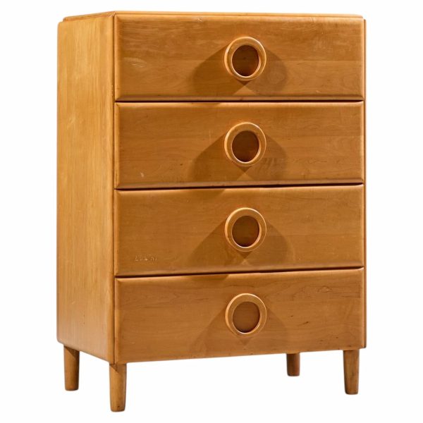 russel wright for conant ball mid century maple highboy dresser