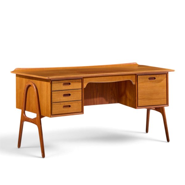 svend madsen mid century danish teak curved desk