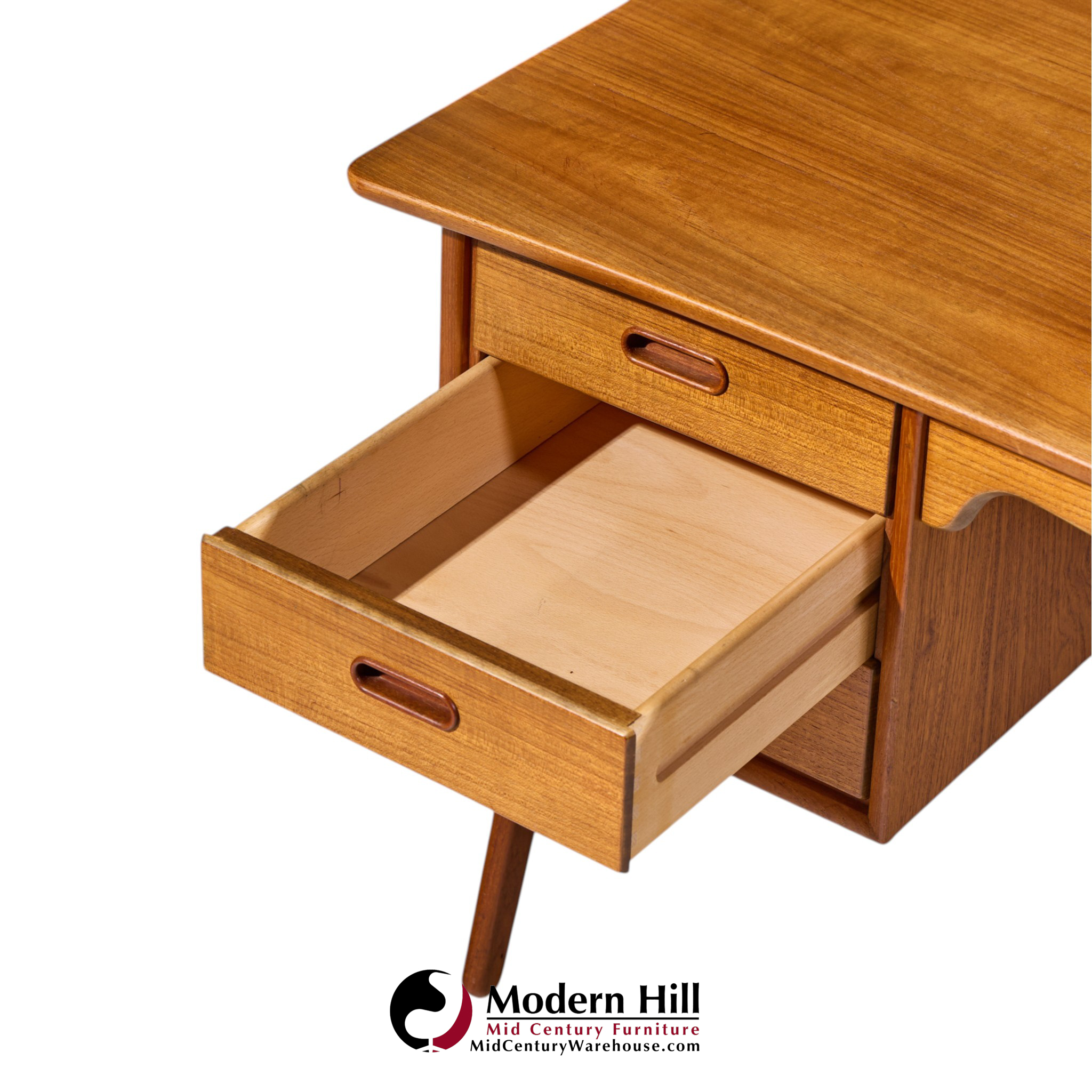 svend madsen mid century danish teak curved desk