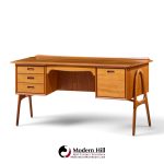svend madsen mid century danish teak curved desk