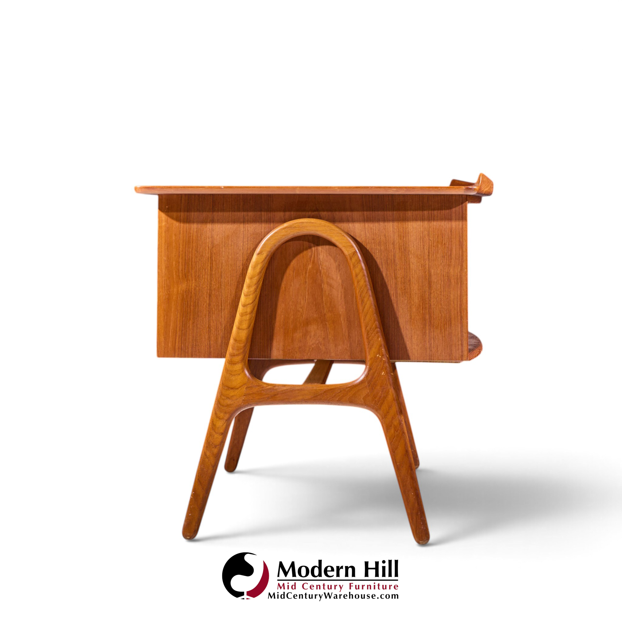 svend madsen mid century danish teak curved desk