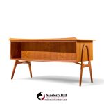 svend madsen mid century danish teak curved desk