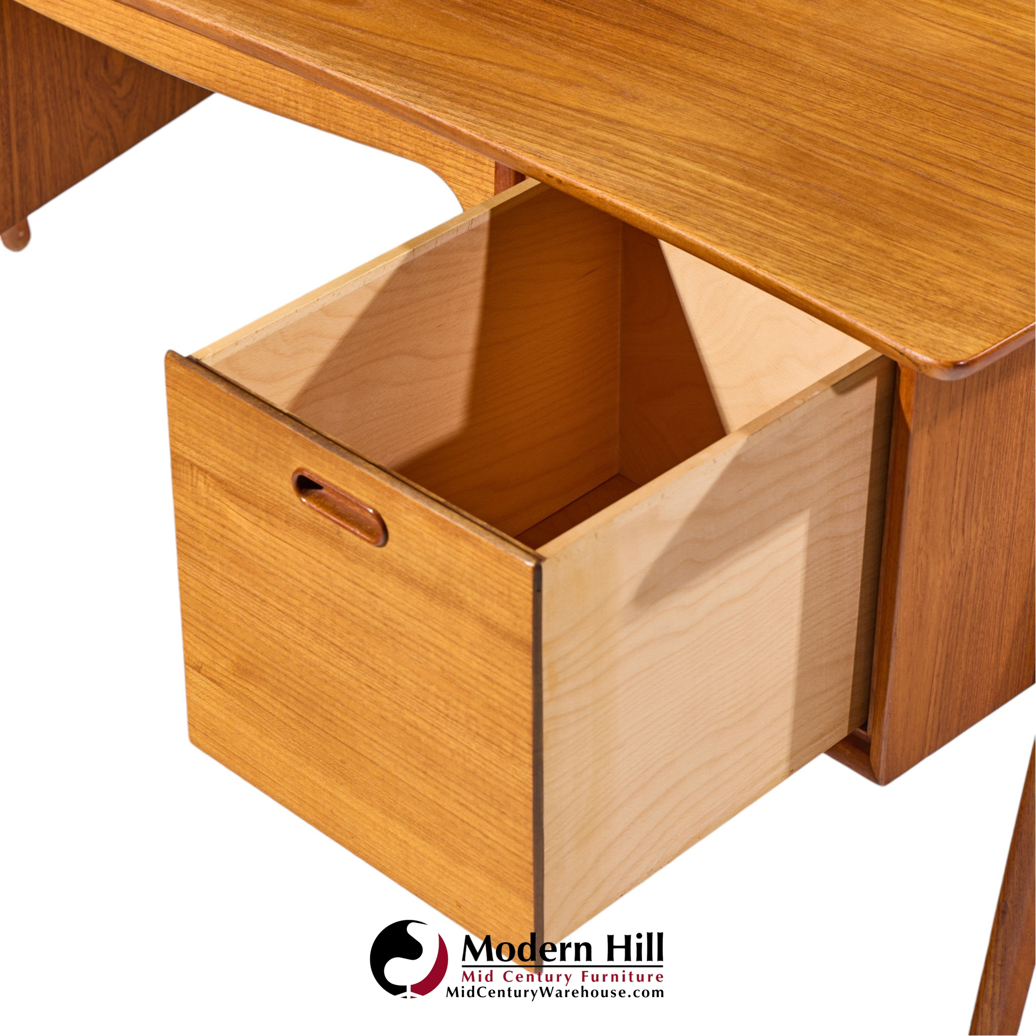 svend madsen mid century danish teak curved desk