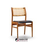 sylve stenquist for dux mid century teak and cane dining chairs - set of 6
