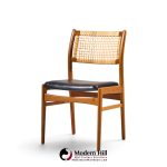 sylve stenquist for dux mid century teak and cane dining chairs - set of 6