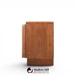 tobago brutalist mid century walnut nightstands - pair
