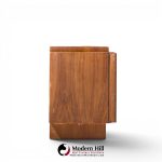 tobago brutalist mid century walnut nightstands - pair