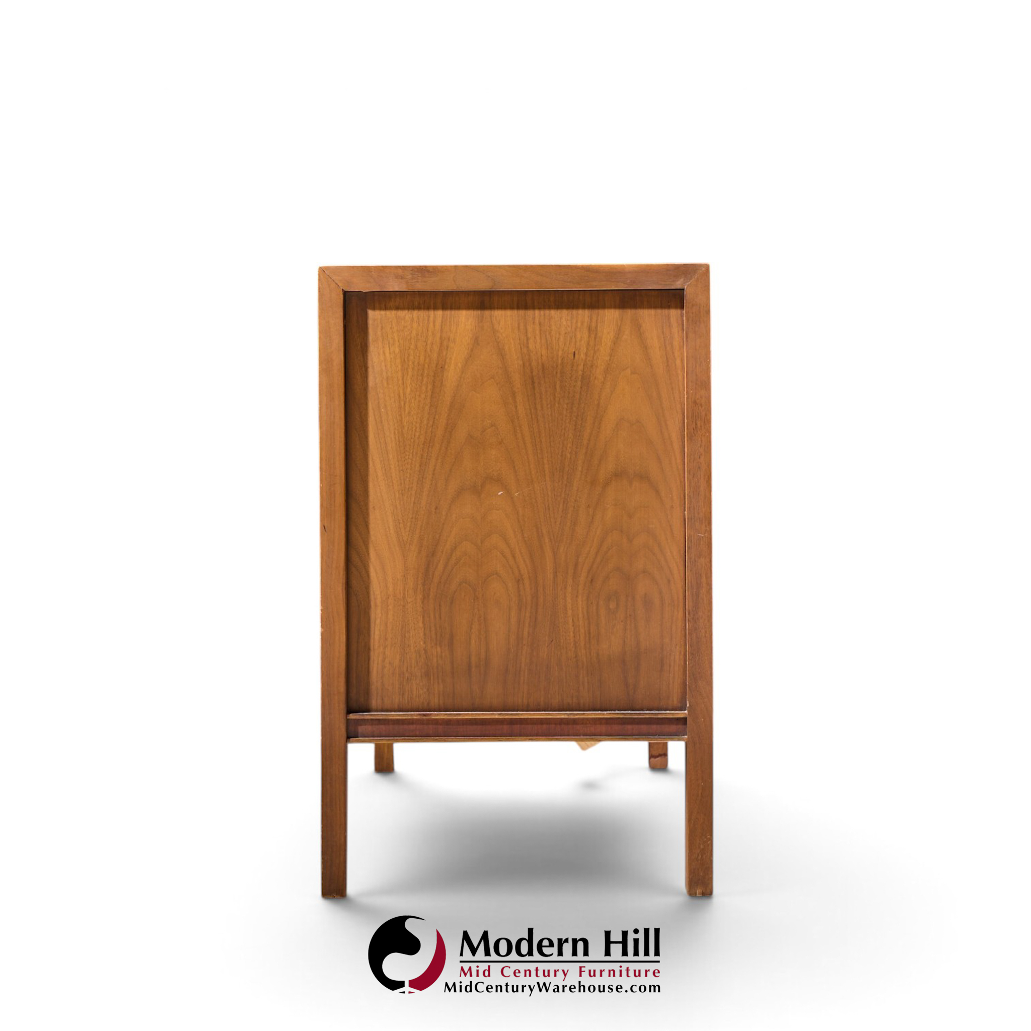 united tiki brutalist mid century walnut lowboy dresser