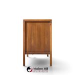 united tiki brutalist mid century walnut lowboy dresser