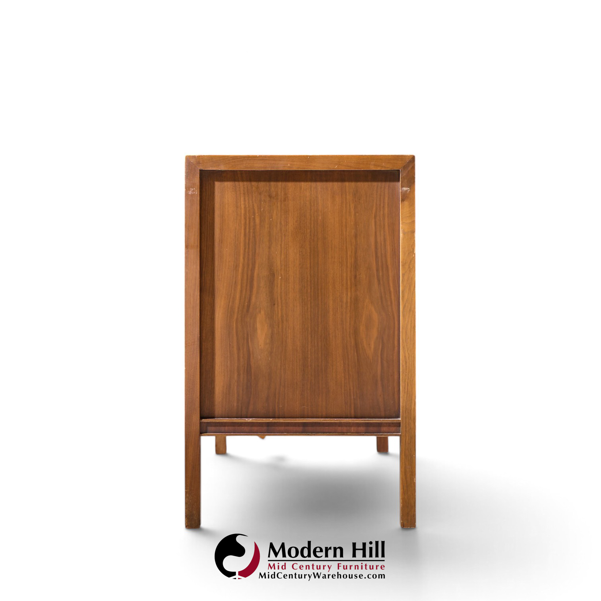 united tiki brutalist mid century walnut lowboy dresser