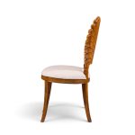 venetian grotto hollywood regency style scalloped shell back dining chairs - pair